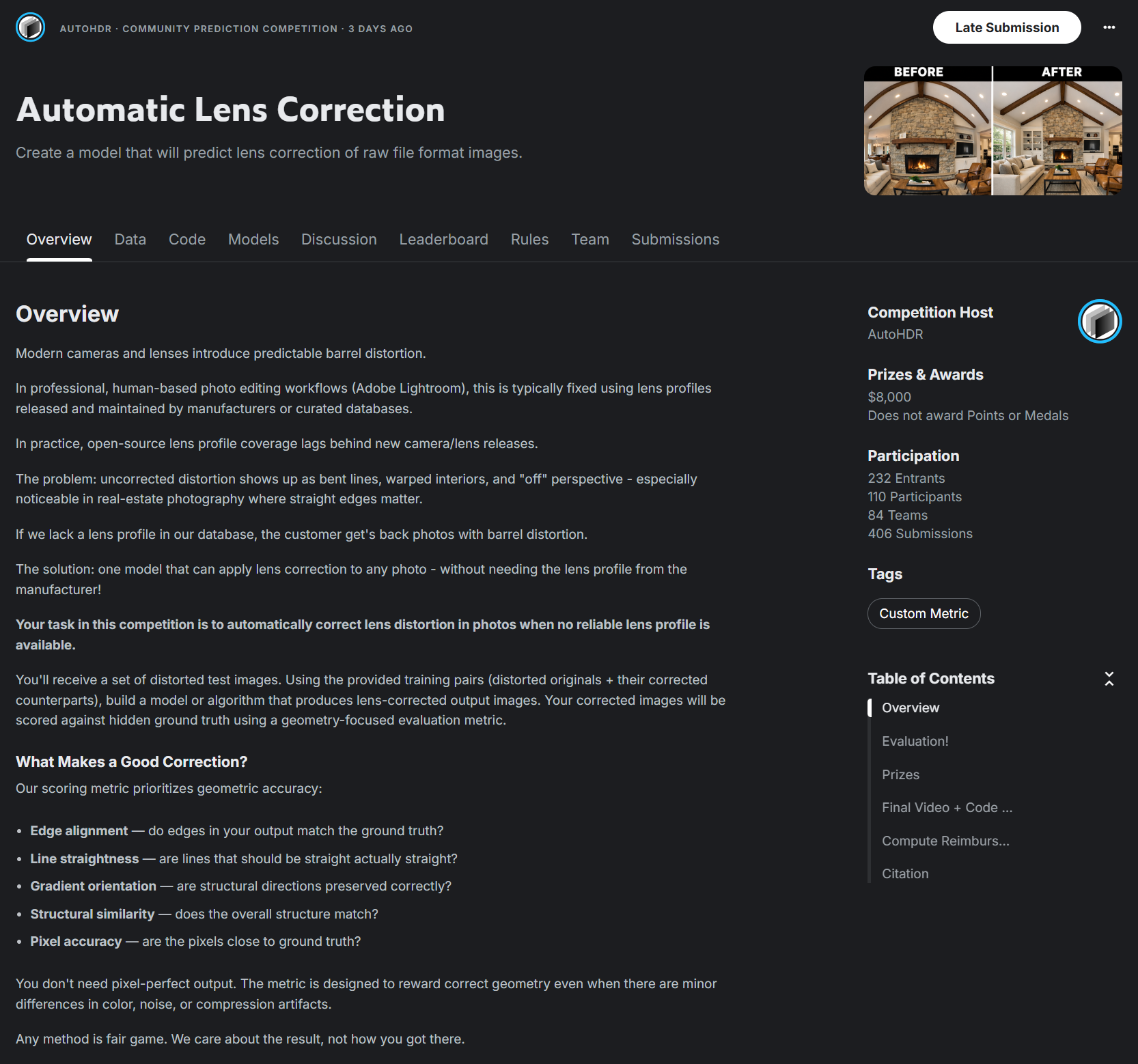 AutoHDR ML Lens Correction